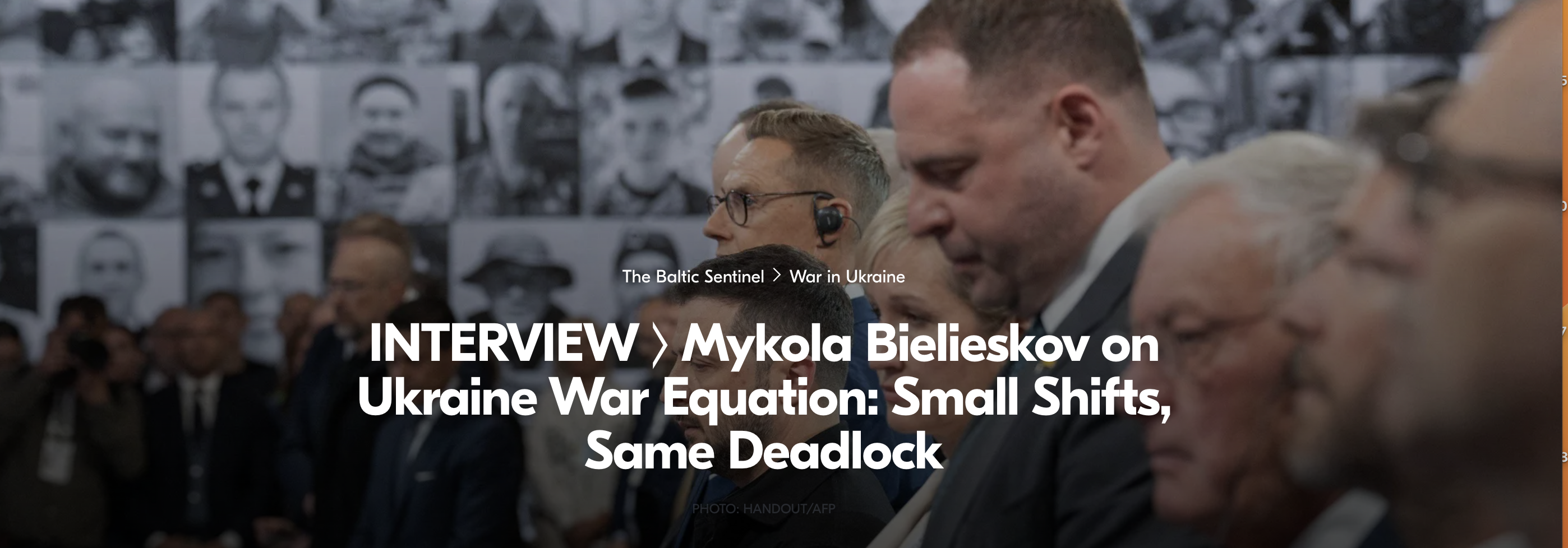 Cover: Mykola Bielieskov on Ukraine War Equation: Small Shifts, Same Deadlock