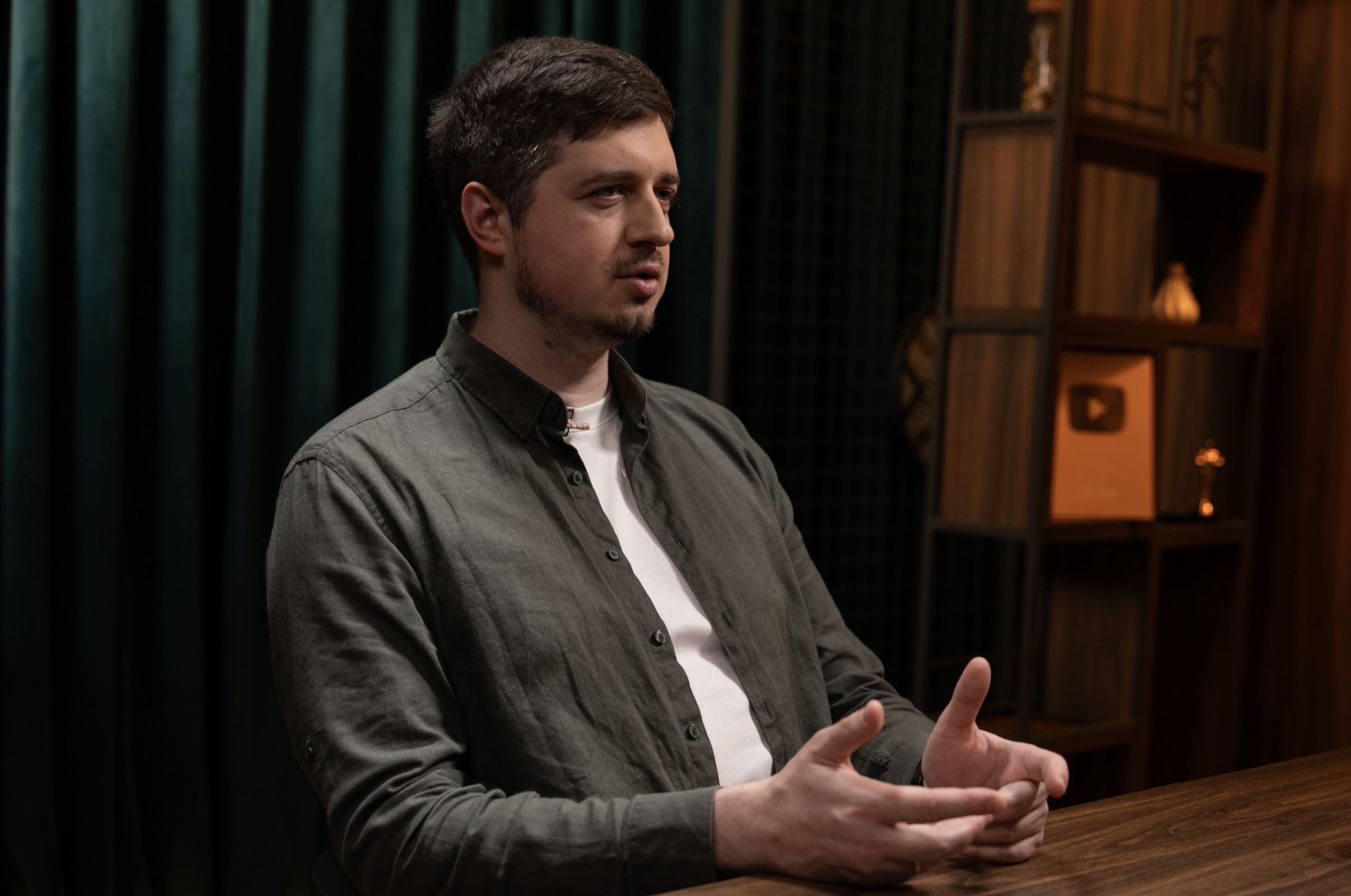 Anton Muraveinyk during an interview with Suspilne. Source: Suspilne News/Oleksandr Sova