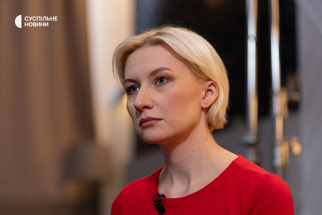 Maria Kucherenko during an interview with Suspilne, Kyiv, July 31, 2025. Suspilne News / Oleksandr Bramsky