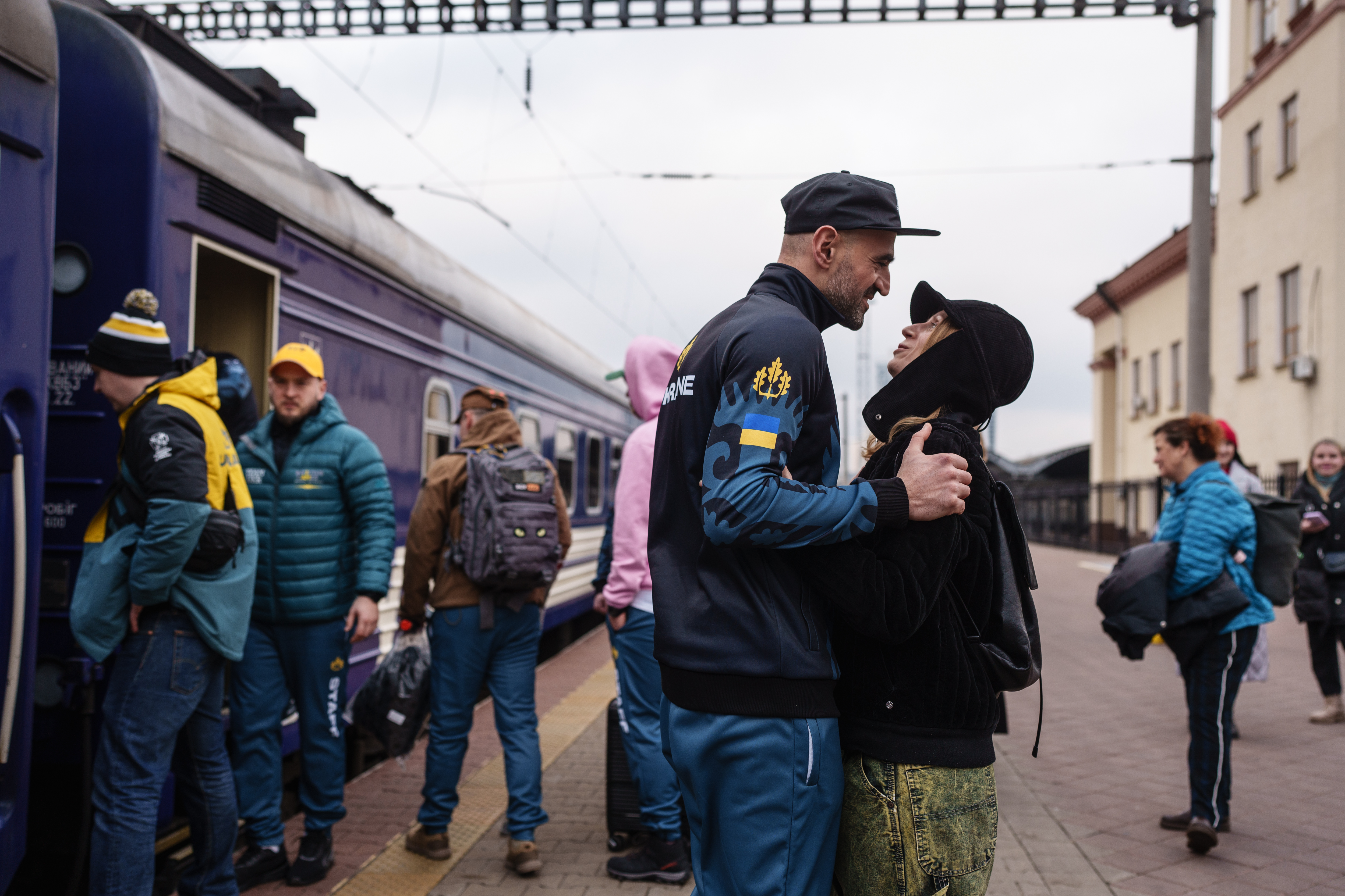 Team member at the train station. Source: Invictus Games.