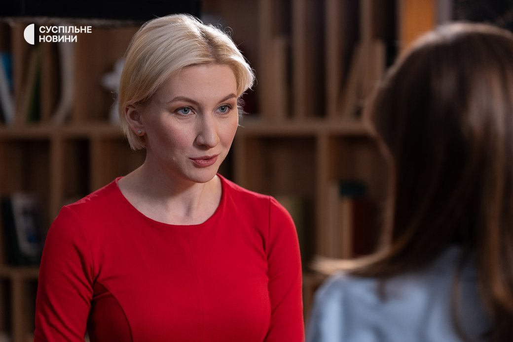 Maria Kucherenko during an interview with Suspilne, Kyiv, July 31, 2025.&nbsp;Suspilne News / Oleksandr Bramsky&nbsp;